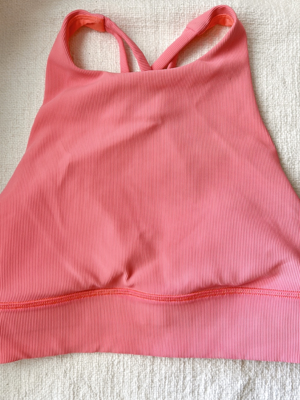 lululemon athletica Neon Pink Ribbed Sports Bra